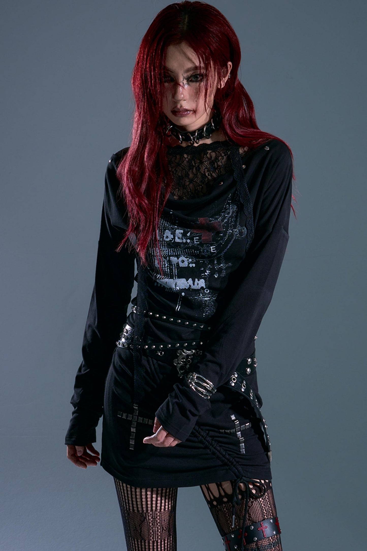 Punk Swing Lace Dress