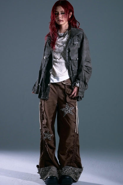 Garden Vintage Distressed Cargo Jacket