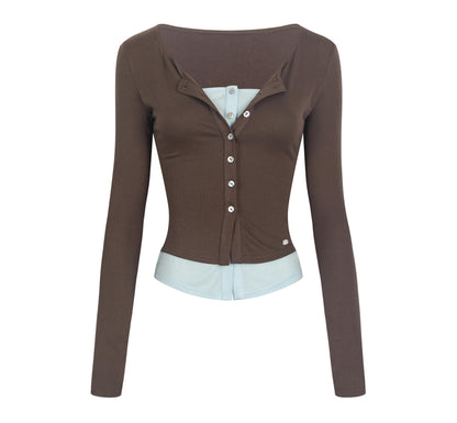 Color-Blocking Spice Girl Long Sleeve T-Shirt