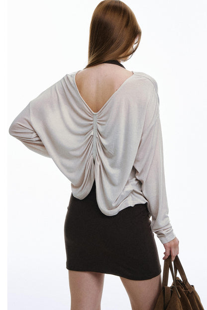Pose Pleated Knitted Top