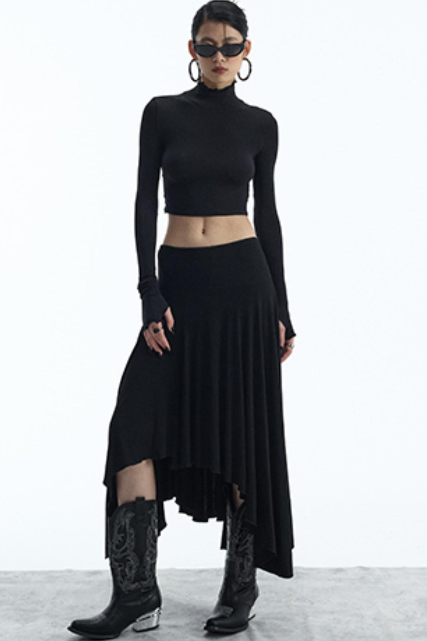 Black Turtleneck Top