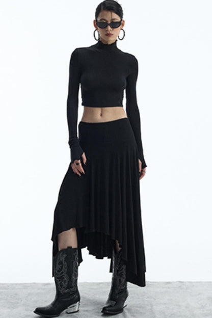 Black Turtleneck Top