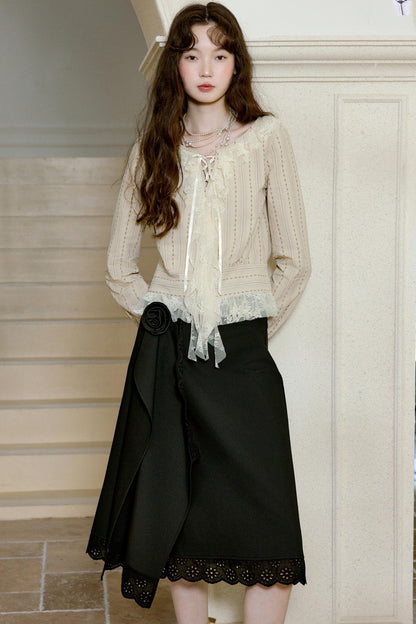 Original Black Retro A-Line Skirt