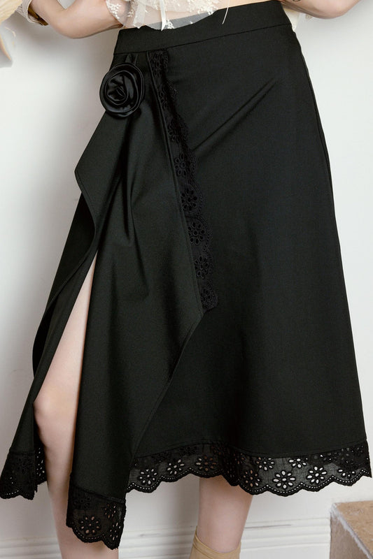 Original Black Retro A-Line Skirt