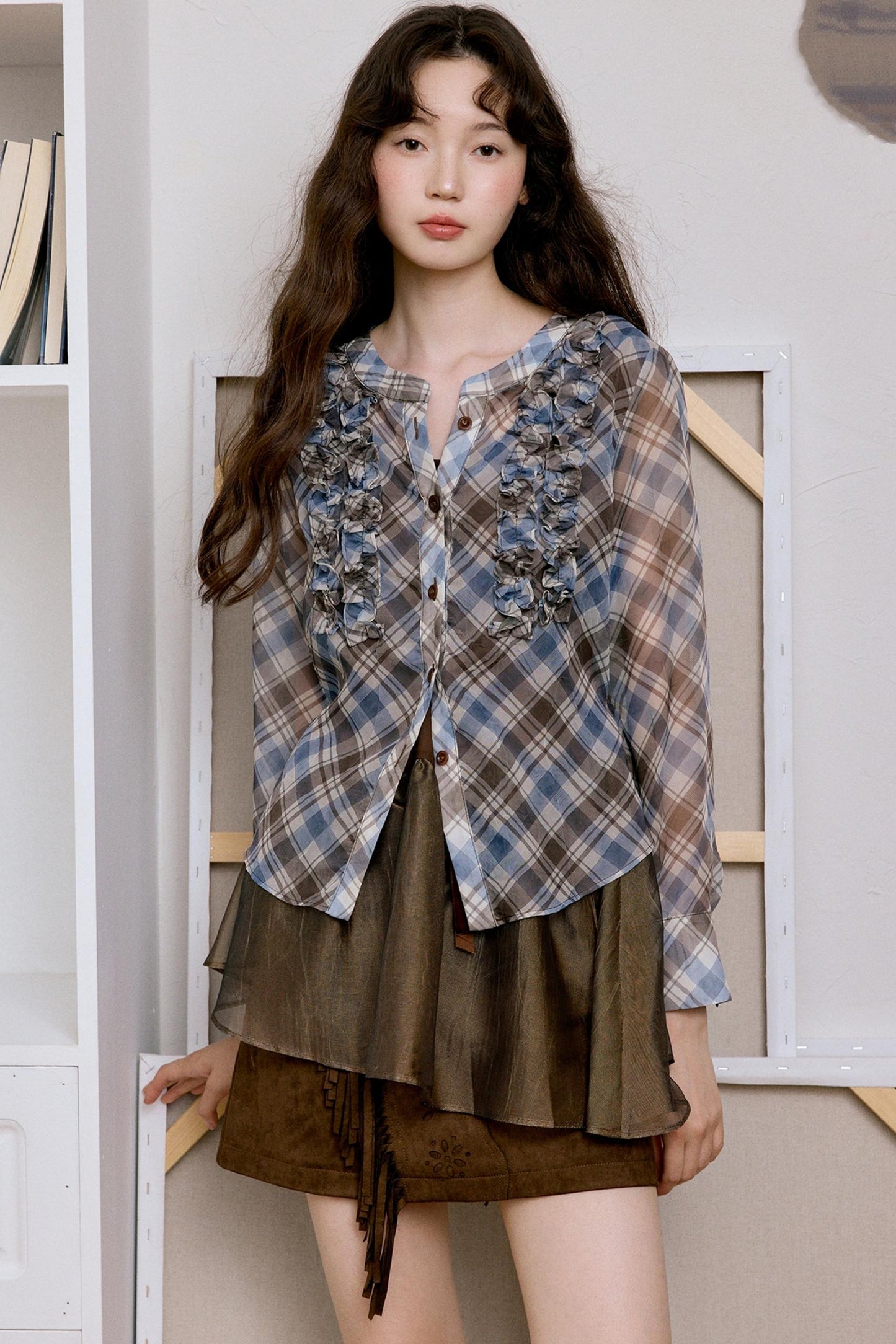 Blue Vintage Check Dress