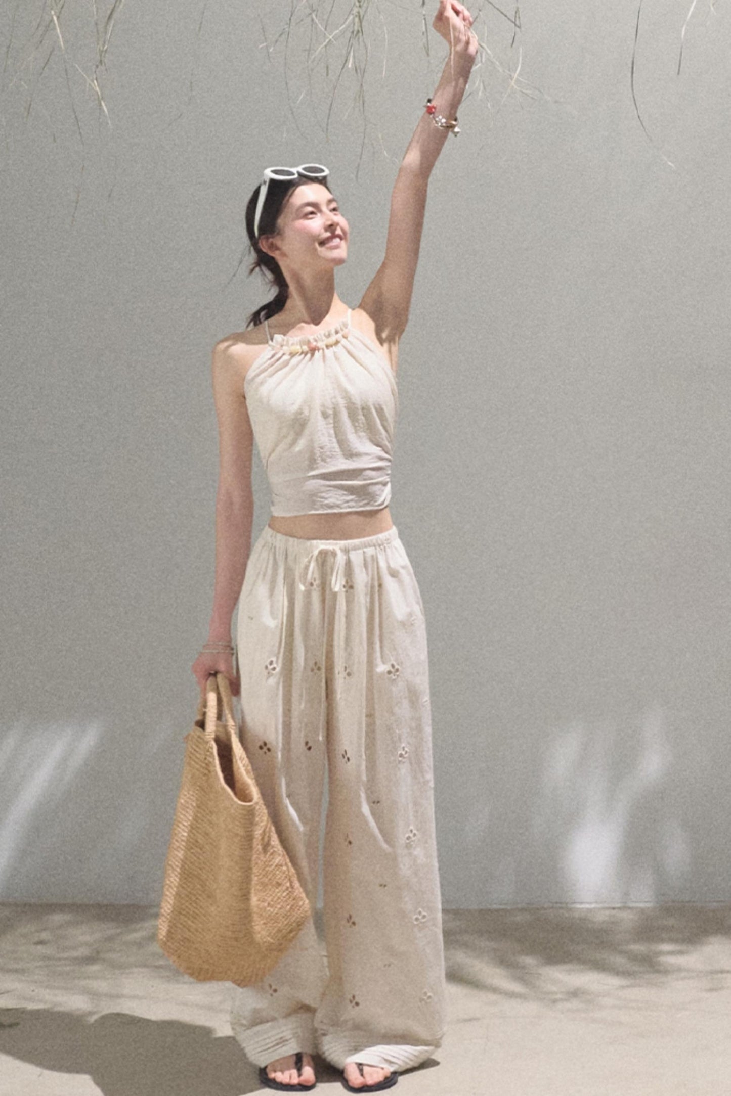 Self-Love Embroidered Summer Pants