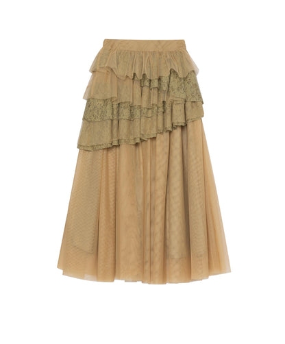 Vintage Irregular Mesh Cake Skirt