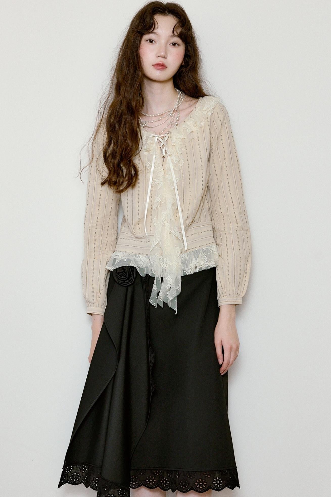 Original Black Retro A-Line Skirt