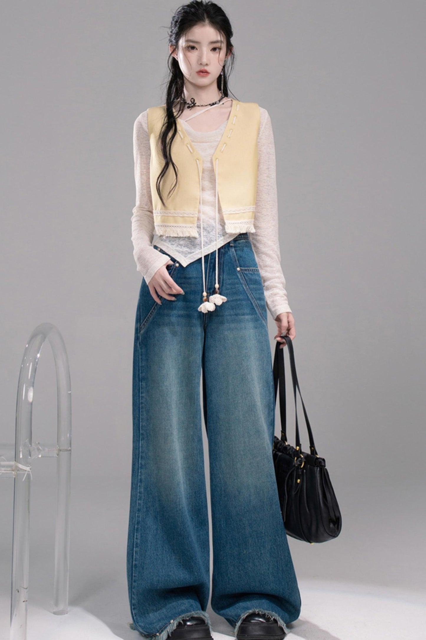 Urban Hibiscus Apricot Shirt Dress Set-Up