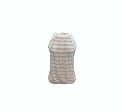 Gray-Pink Striped Camisole Top