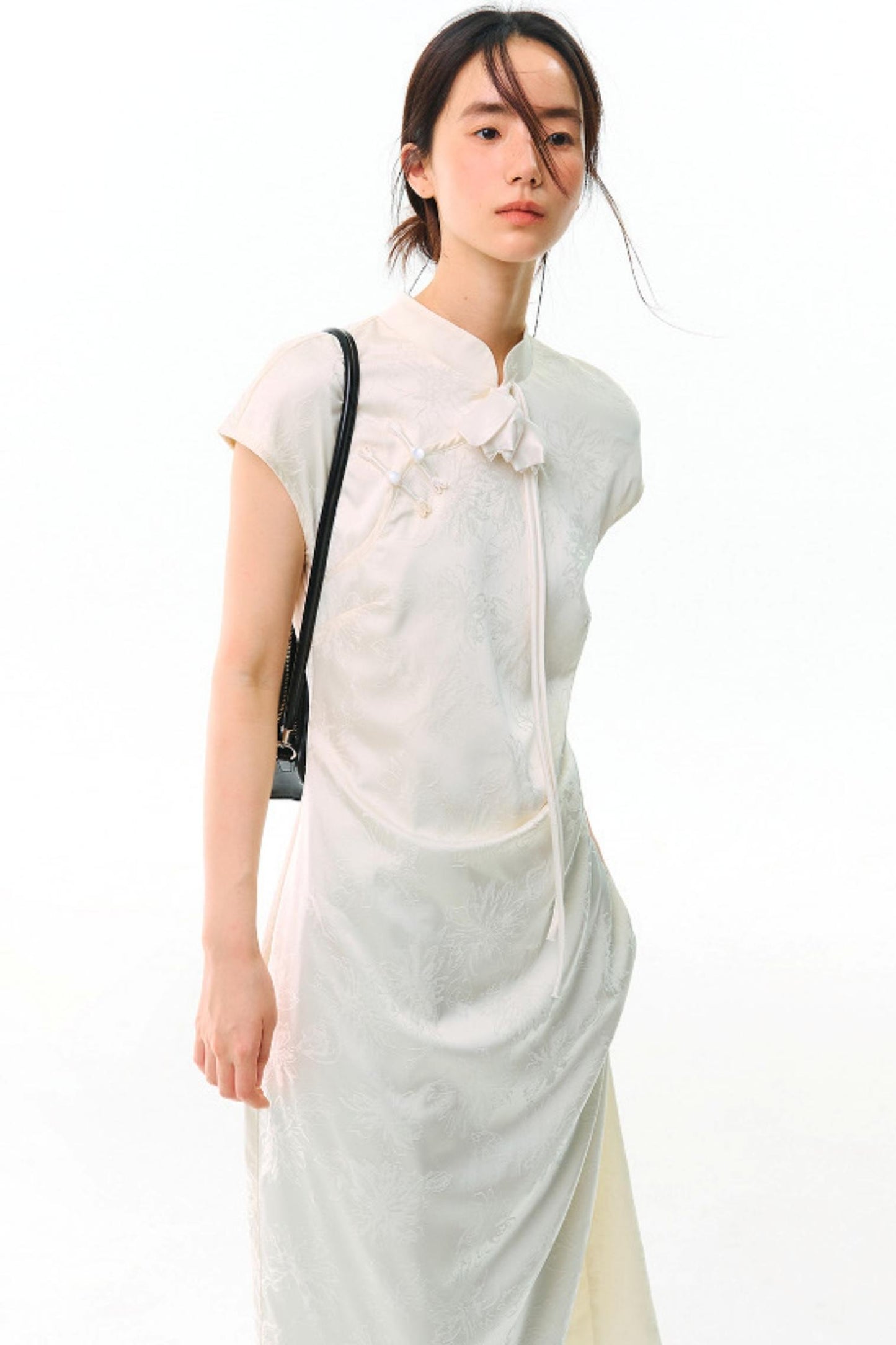 Floral Jacquard Qipao Dress