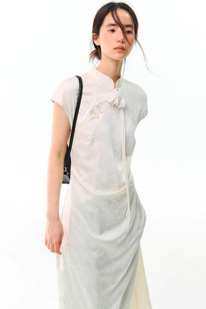 Floral Jacquard Qipao Dress