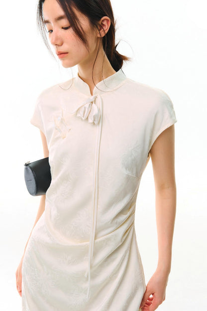 Floral Jacquard Qipao Dress