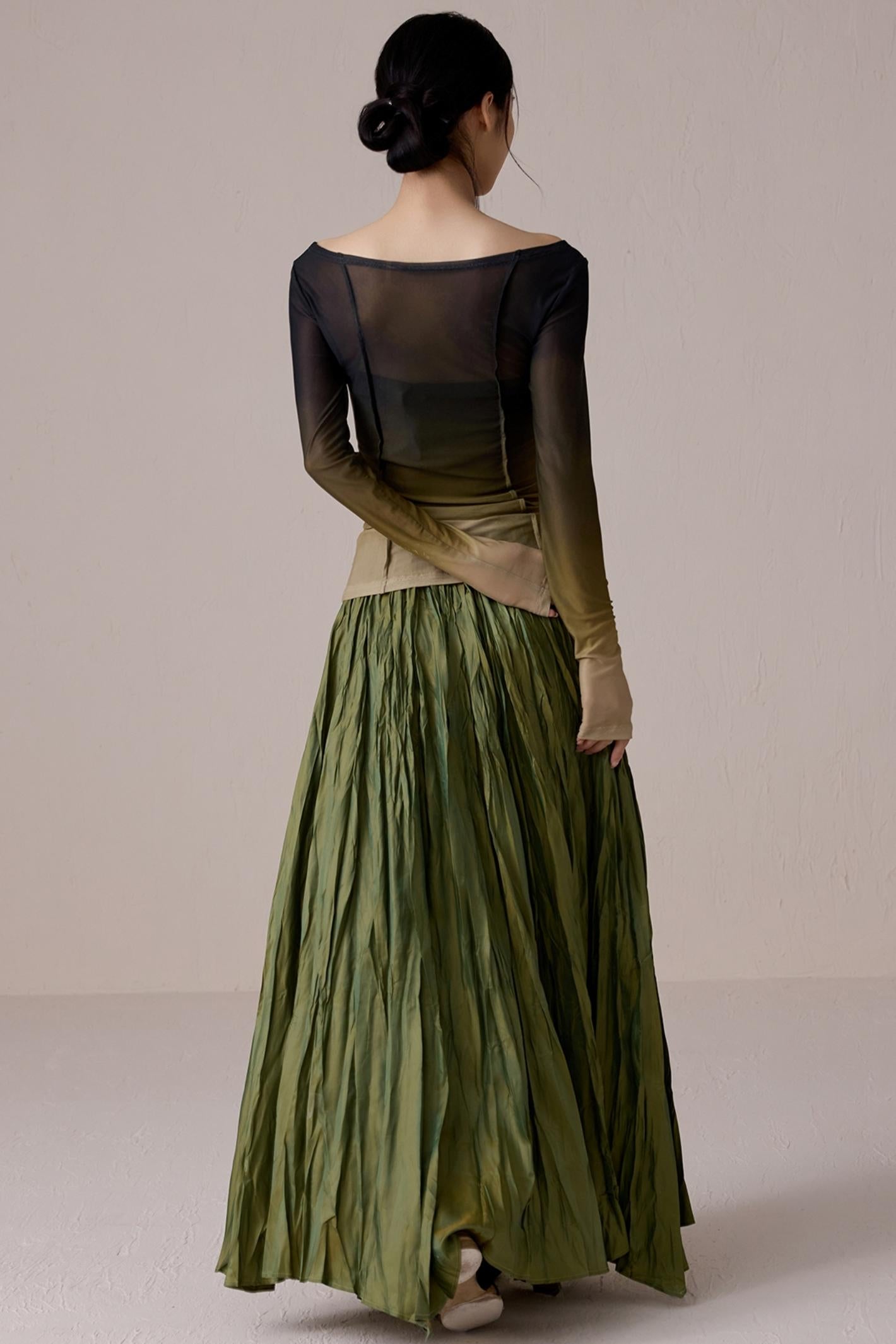 Slim Fit Gradient Mesh Tee