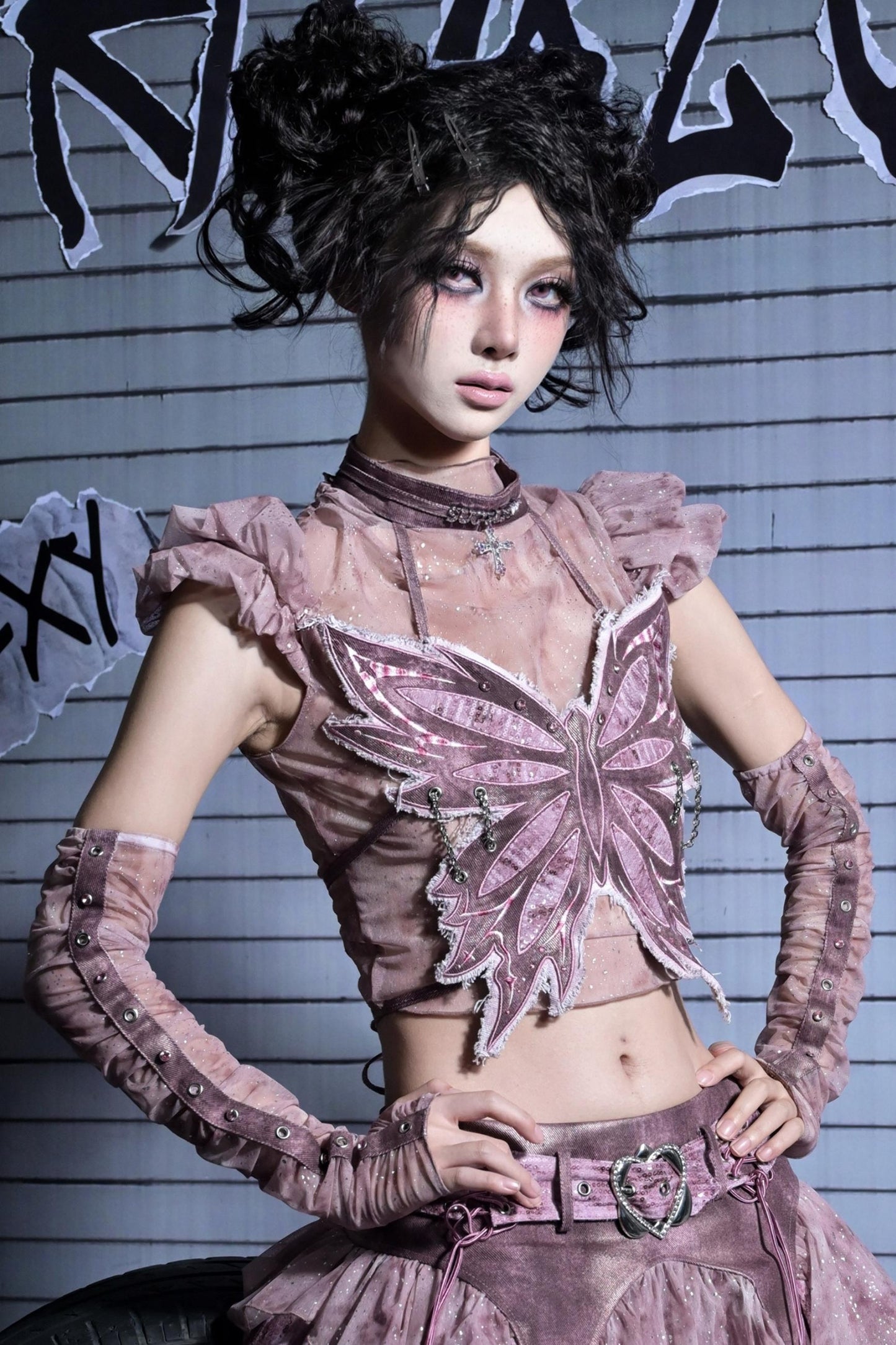 Subculture Pleated Long Sleeves