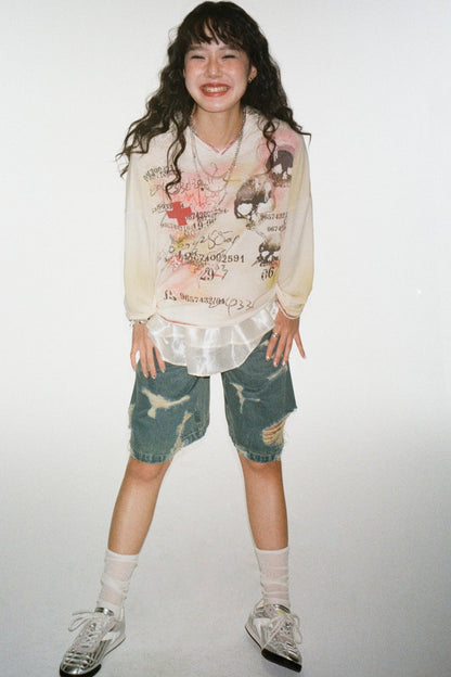 Physical Long Sleeves Full Print Sunscreen Hoodie