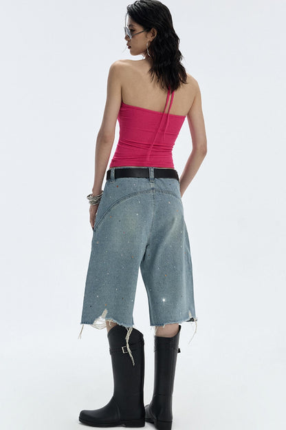 Starry Diamond Denim Pants