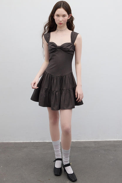 Brown Bow Ballroom Dress