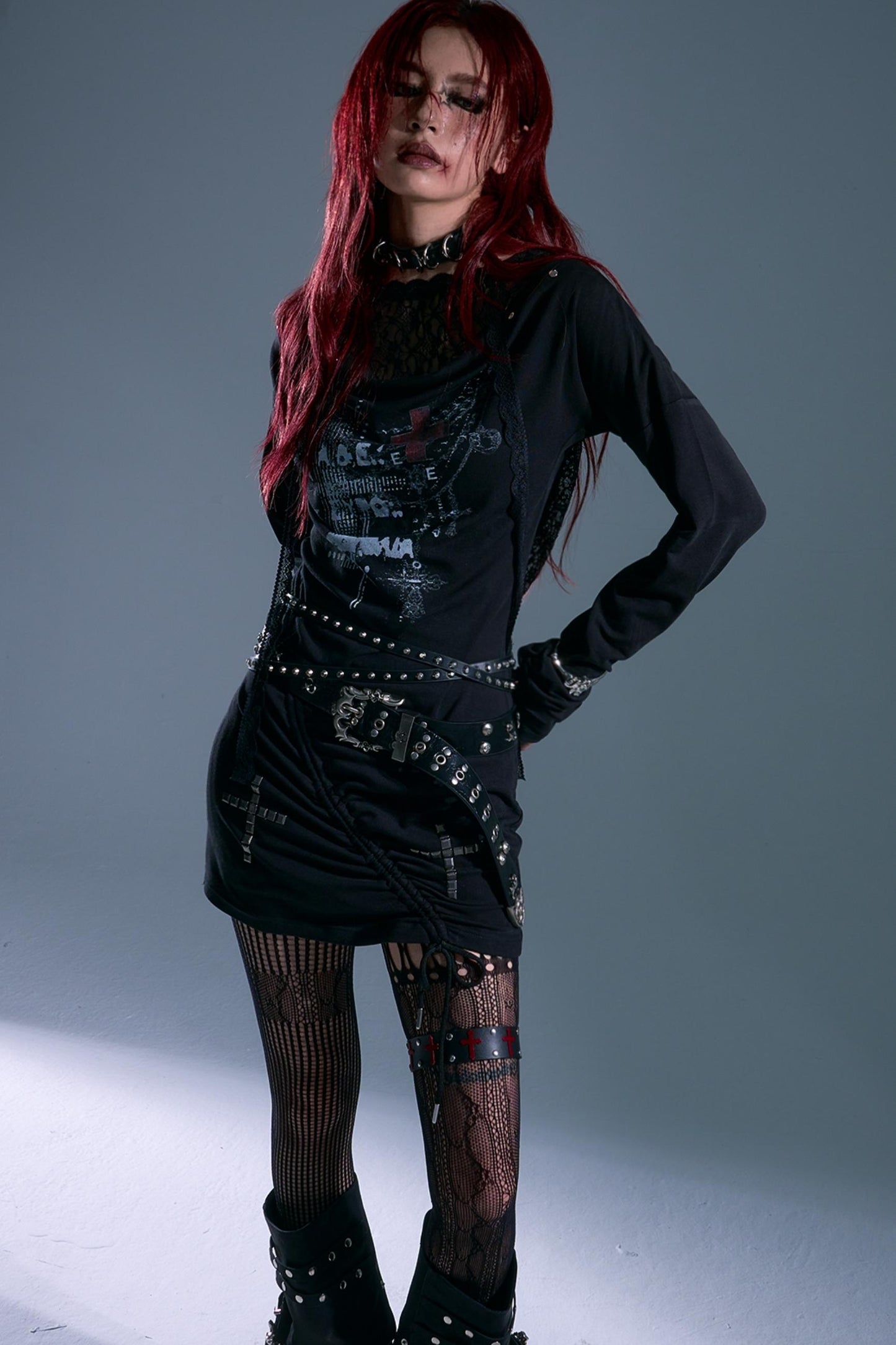 Punk Swing Lace Dress