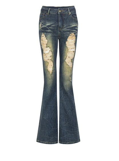 Retro Cool Ripped Tight Jeans