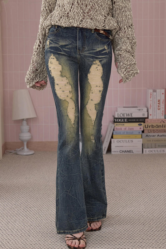 Retro Cool Ripped Tight Jeans