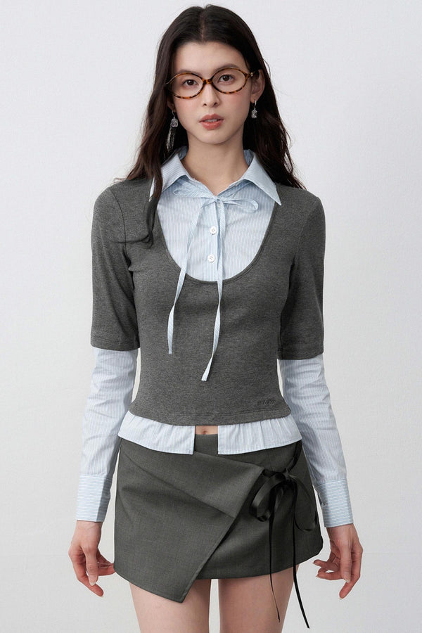 Slim Panelled Top