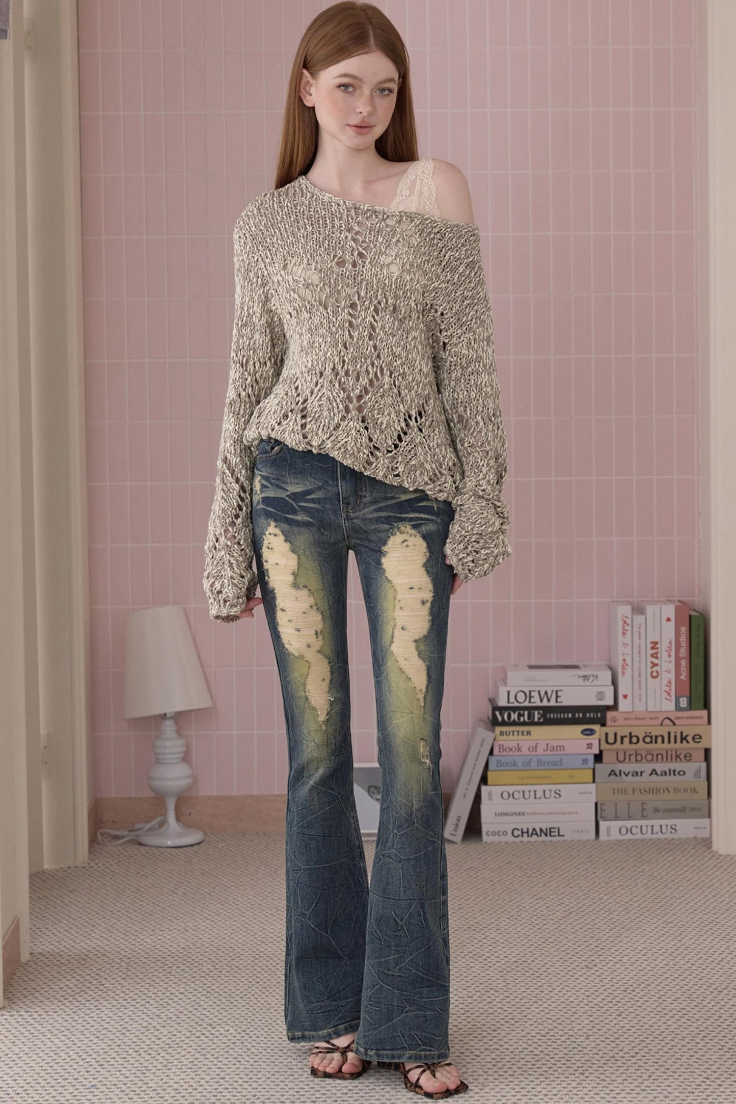 Retro Cool Ripped Tight Jeans