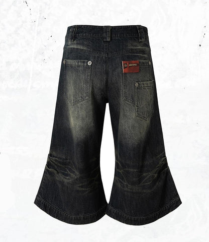 Winged Denim Trousers