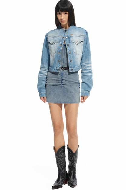 Volcano Water Aged U-Neck Slimming Halterneck Dress