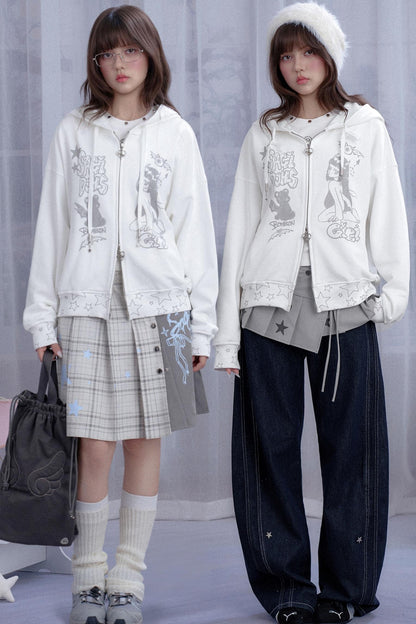 Angel Wings Graffiti Hooded Sweatshirt