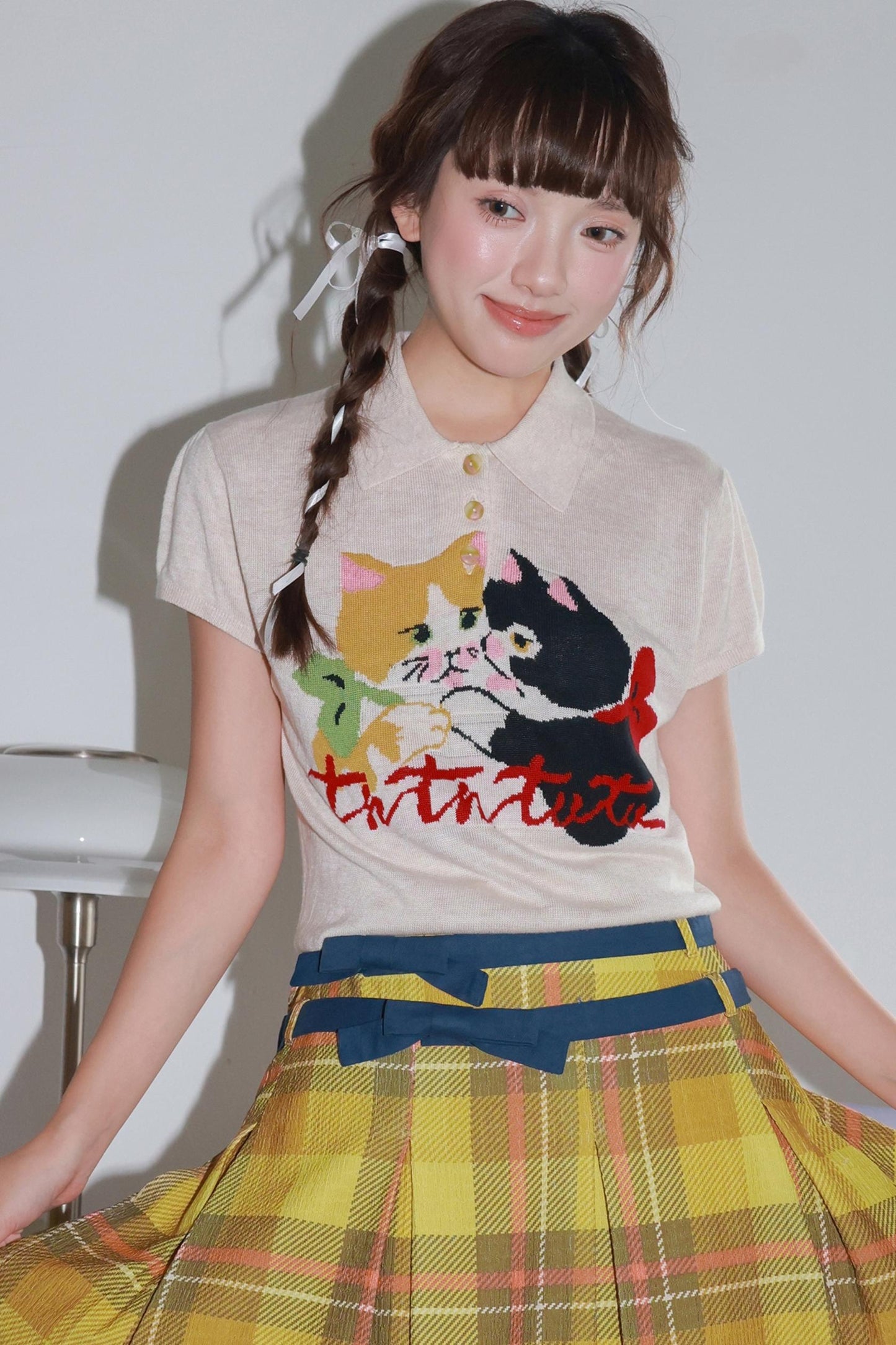 Kitten Knitted Polo Shirt