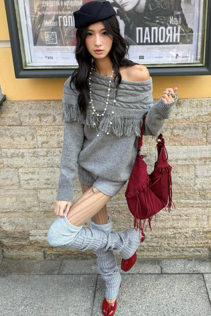 Vintage Wool Cable Sweater Set-Up