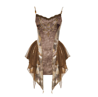 Gilded Snake Suspender Dress