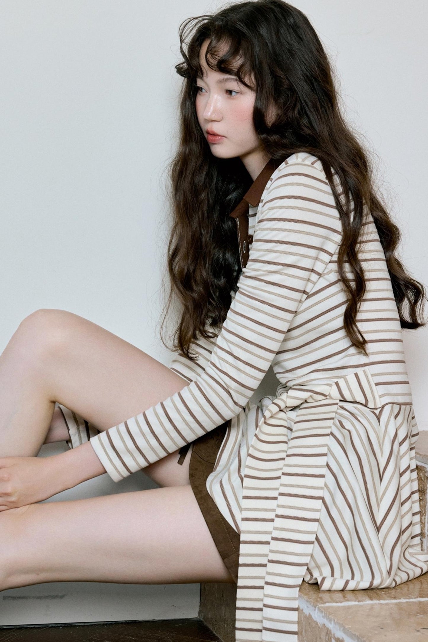 Vintage Striped Shawl Polo Shirt