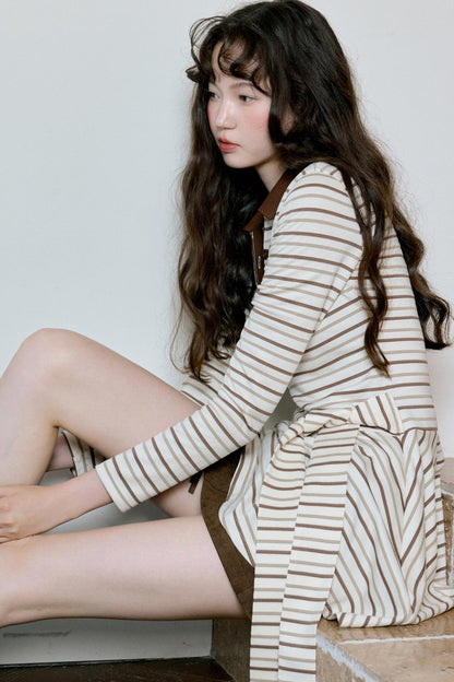 Vintage Striped Shawl Polo Shirt