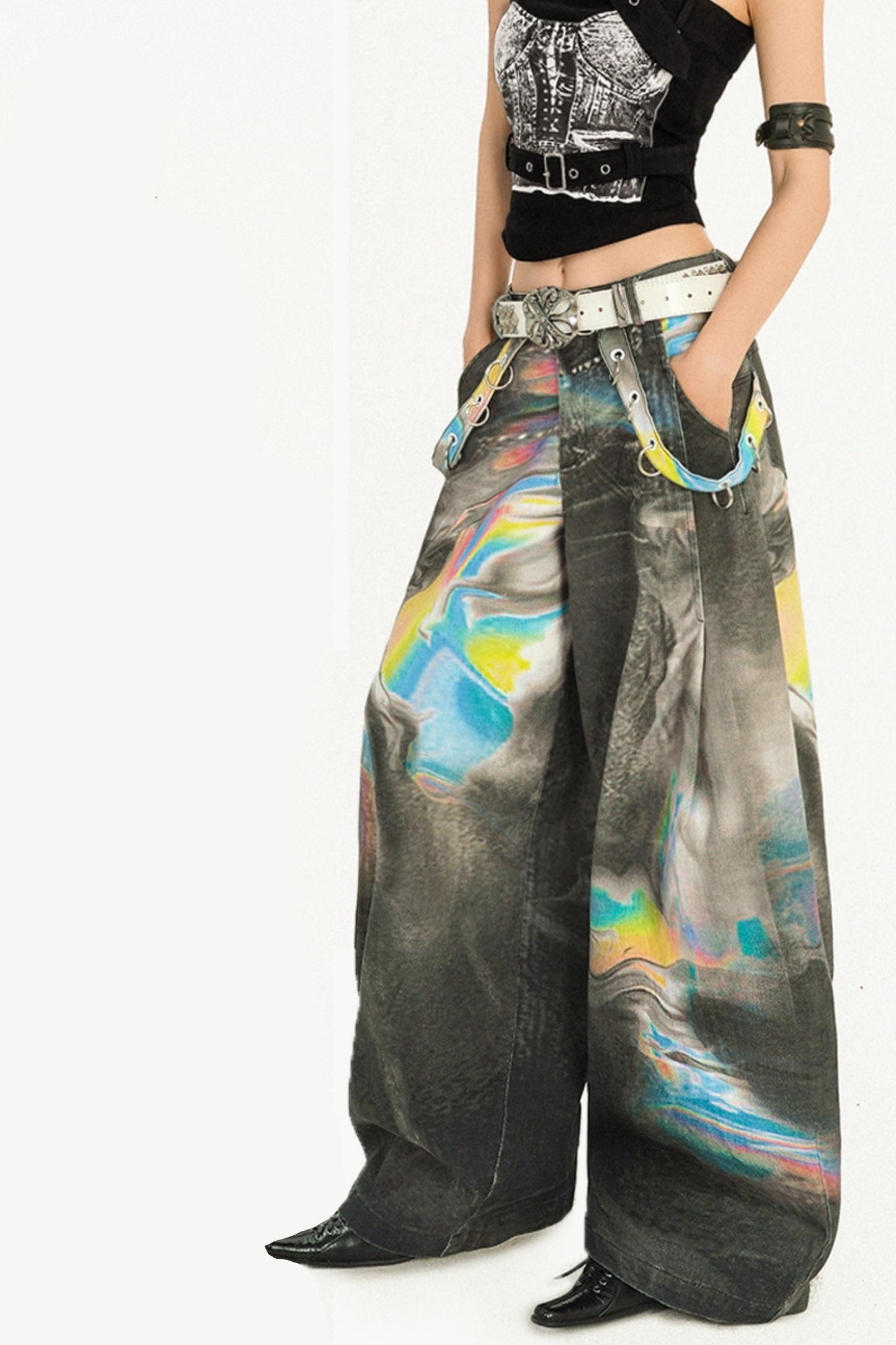 American Retro Color Smudge Jeans