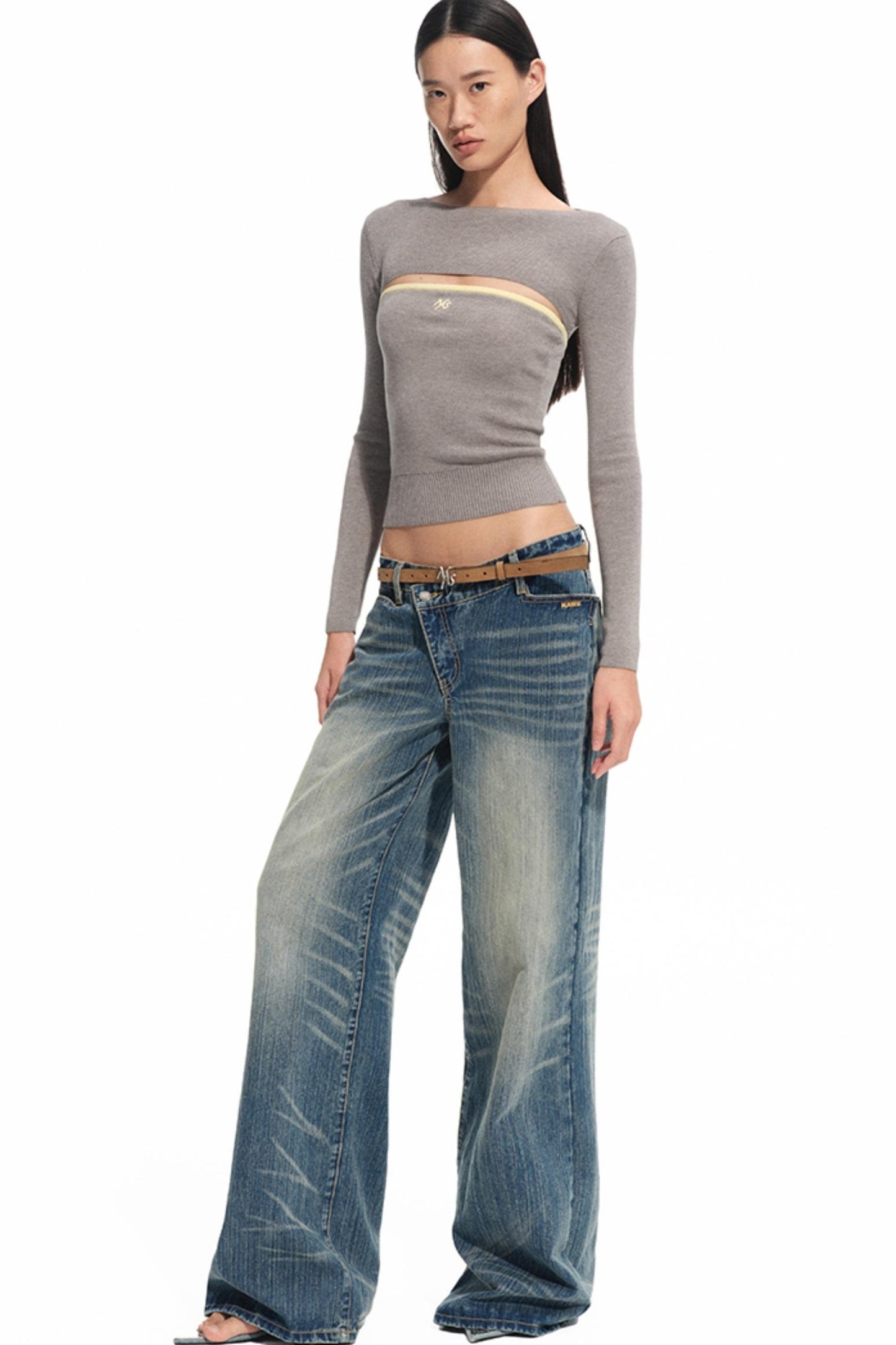 Blue Spring Straight Jeans