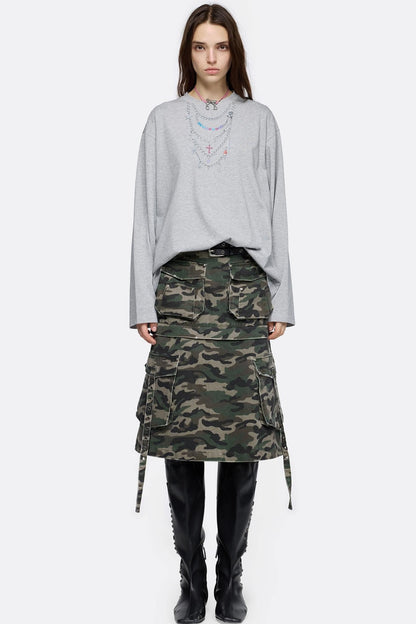 Spice Girl Style Camouflage Skirt