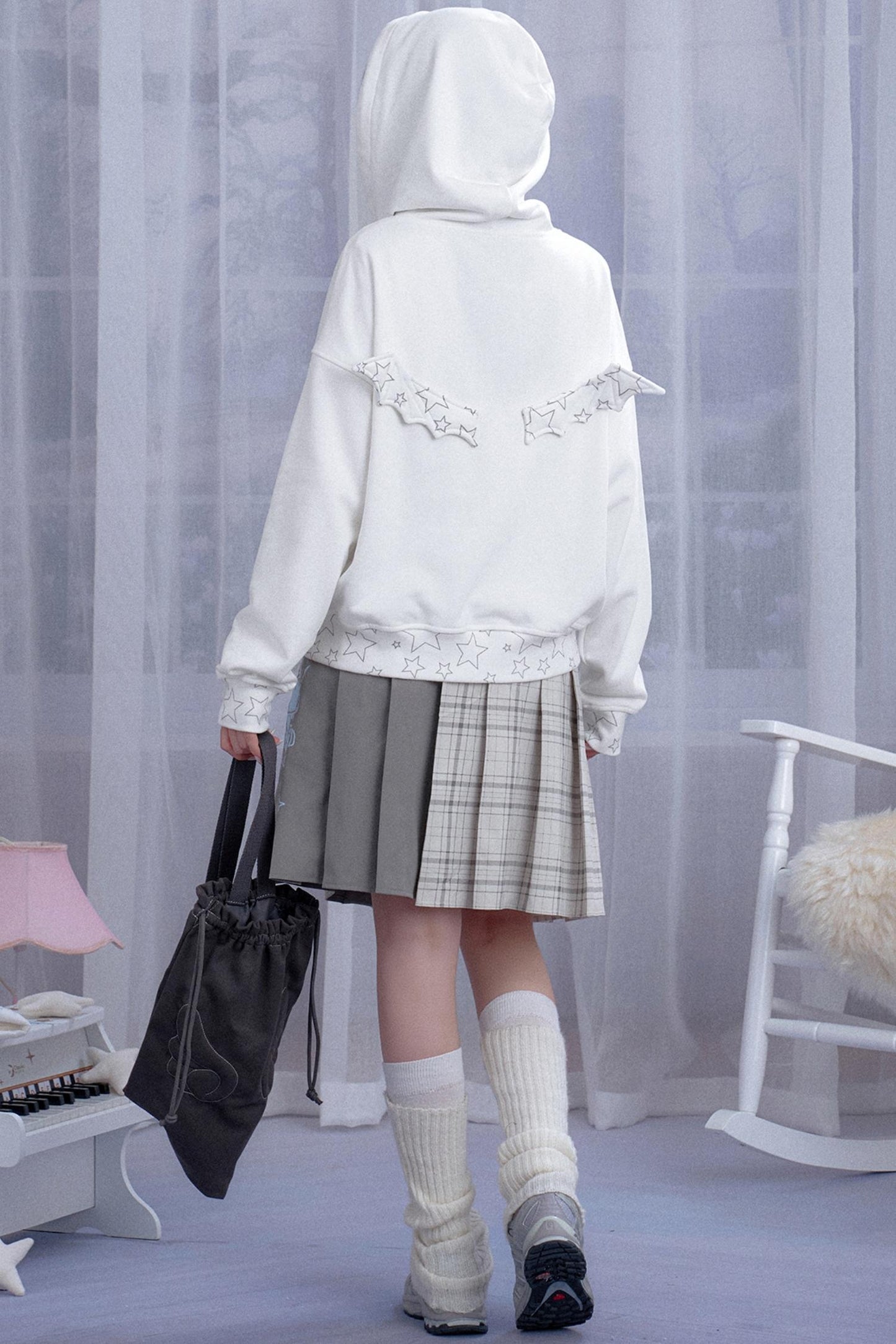 Sweet Preppy Style Pleated Skirt