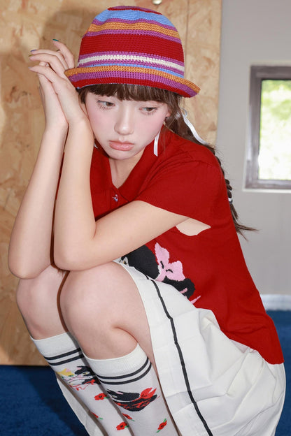 Colorful Stripe Crochet Hat