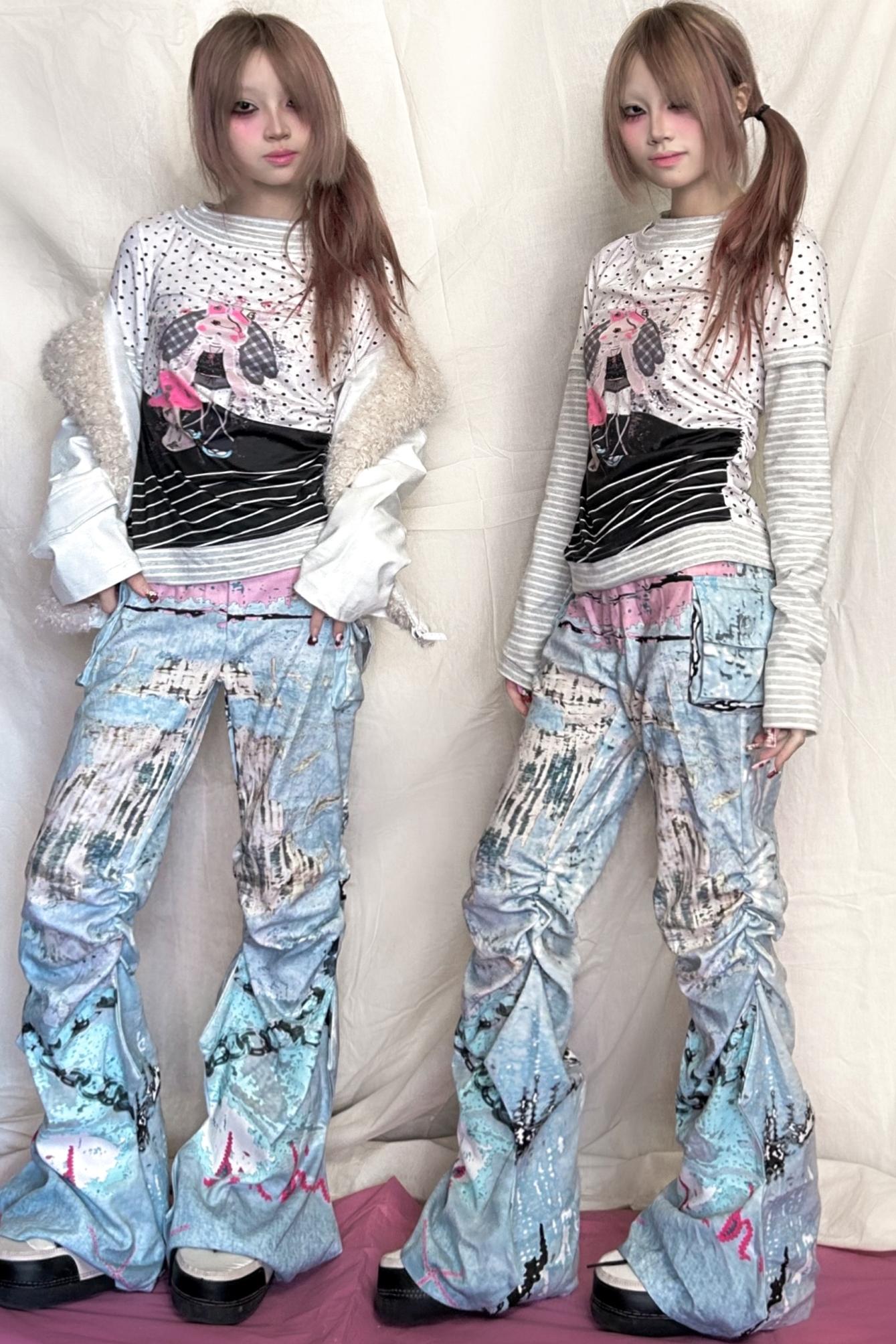 Original Graffiti Pleated Trousers