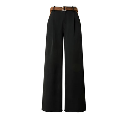 Black Vintage Straight Suit Pants