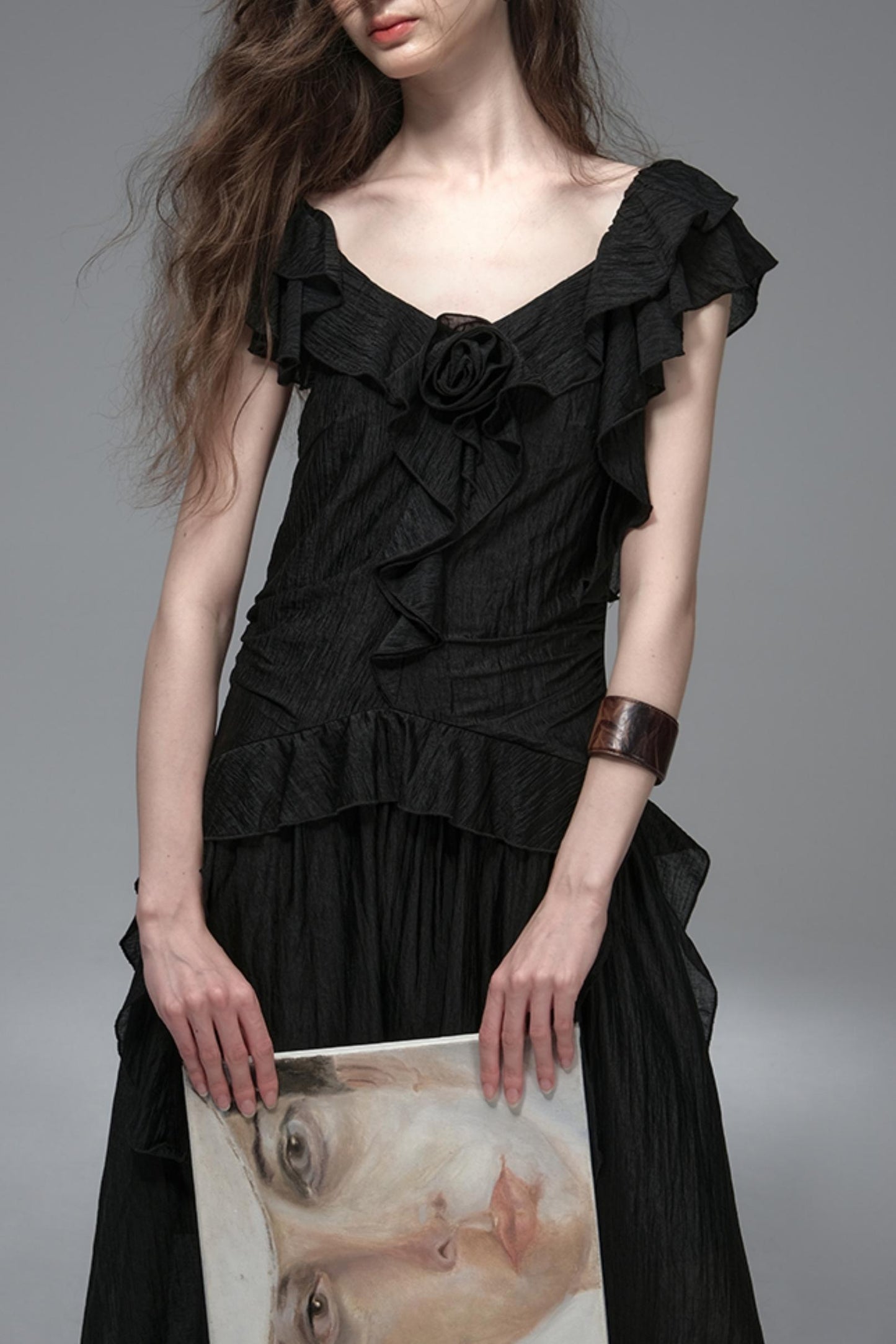 Mandala Flower Pleated Dress