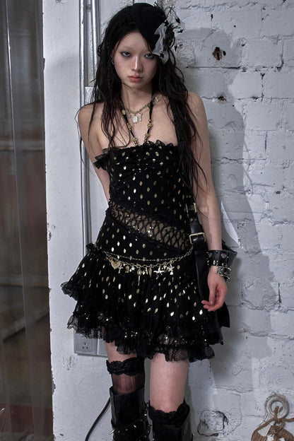 Lace Polka Dot Dress