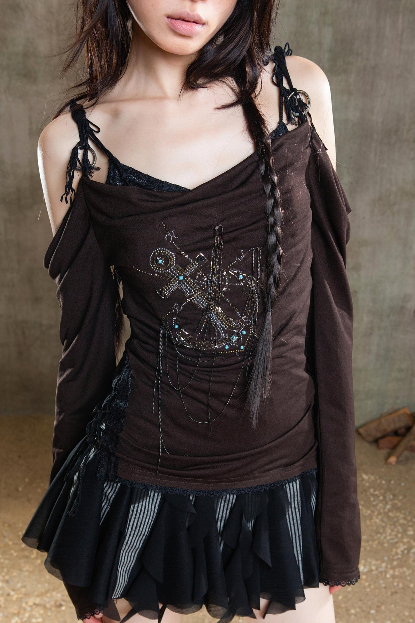 Retro Strapless Sunscreen T-Shirt