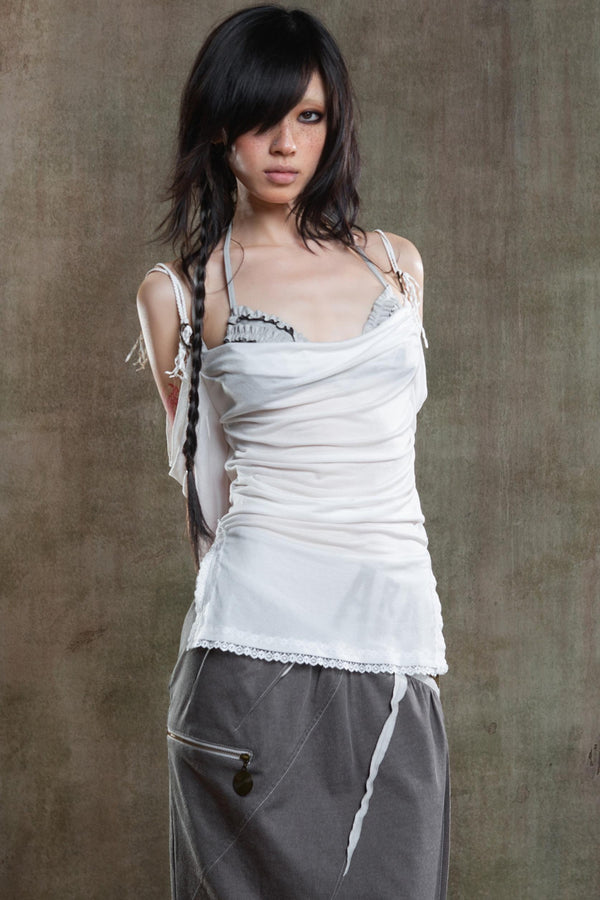 Retro Strapless Sunscreen T-Shirt