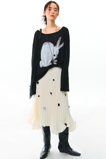 Hand-Painted Tencel Long Sleeve Top