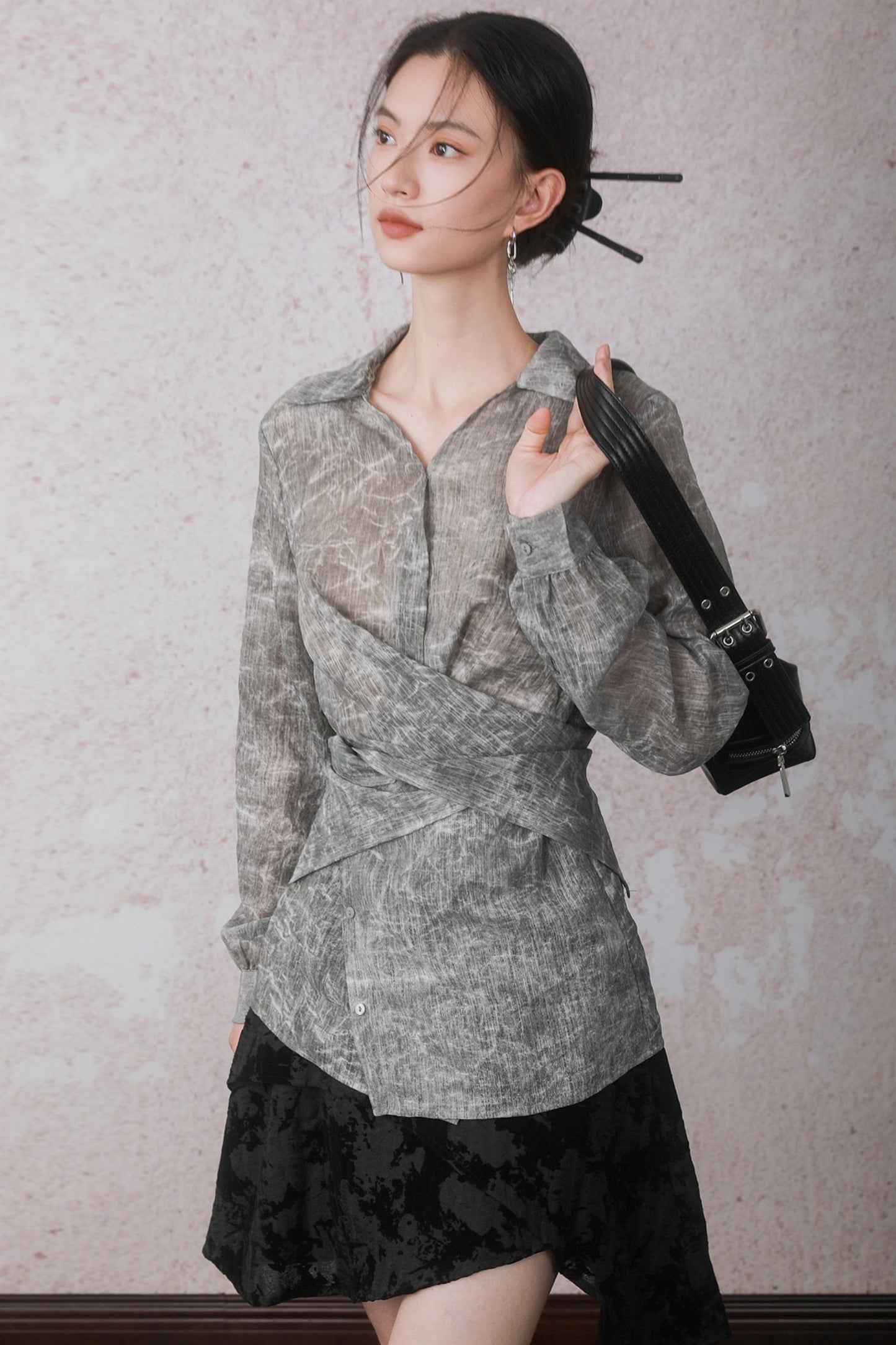 Autumn Gray Texture Shirt
