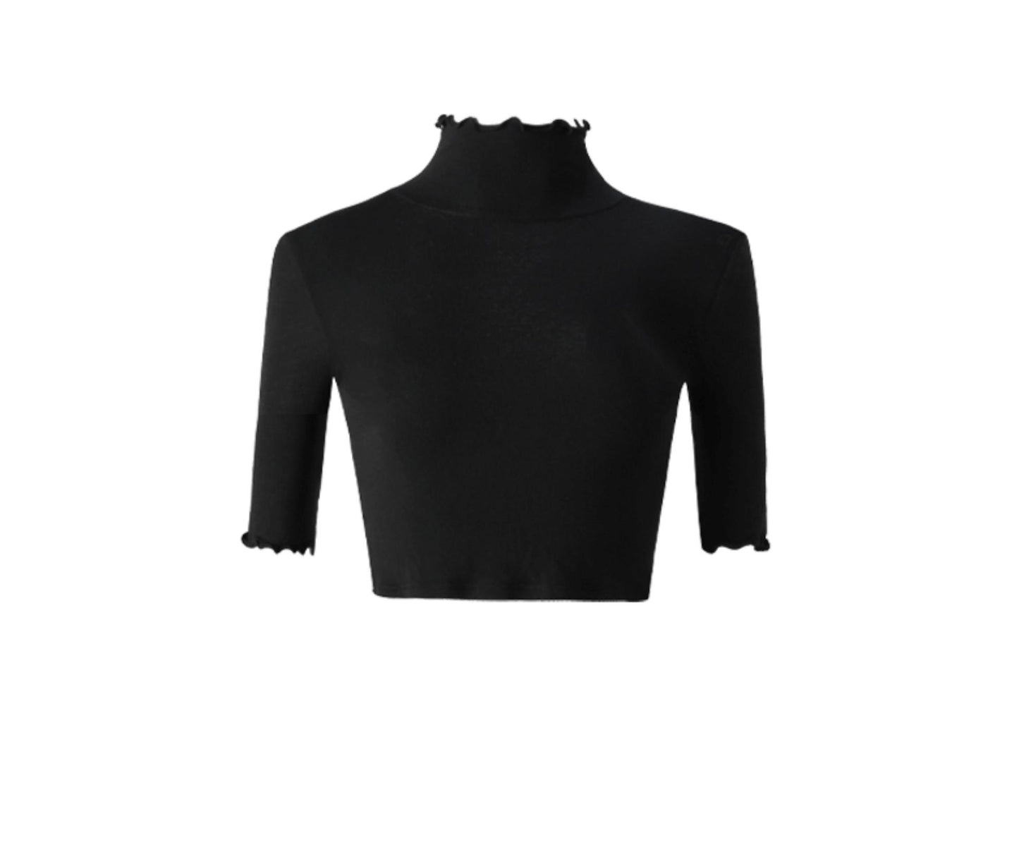 Black Turtleneck Top
