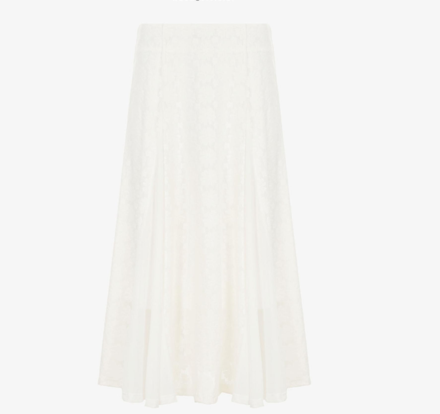 Lightweight Jacquard A-Line Midi Skirt